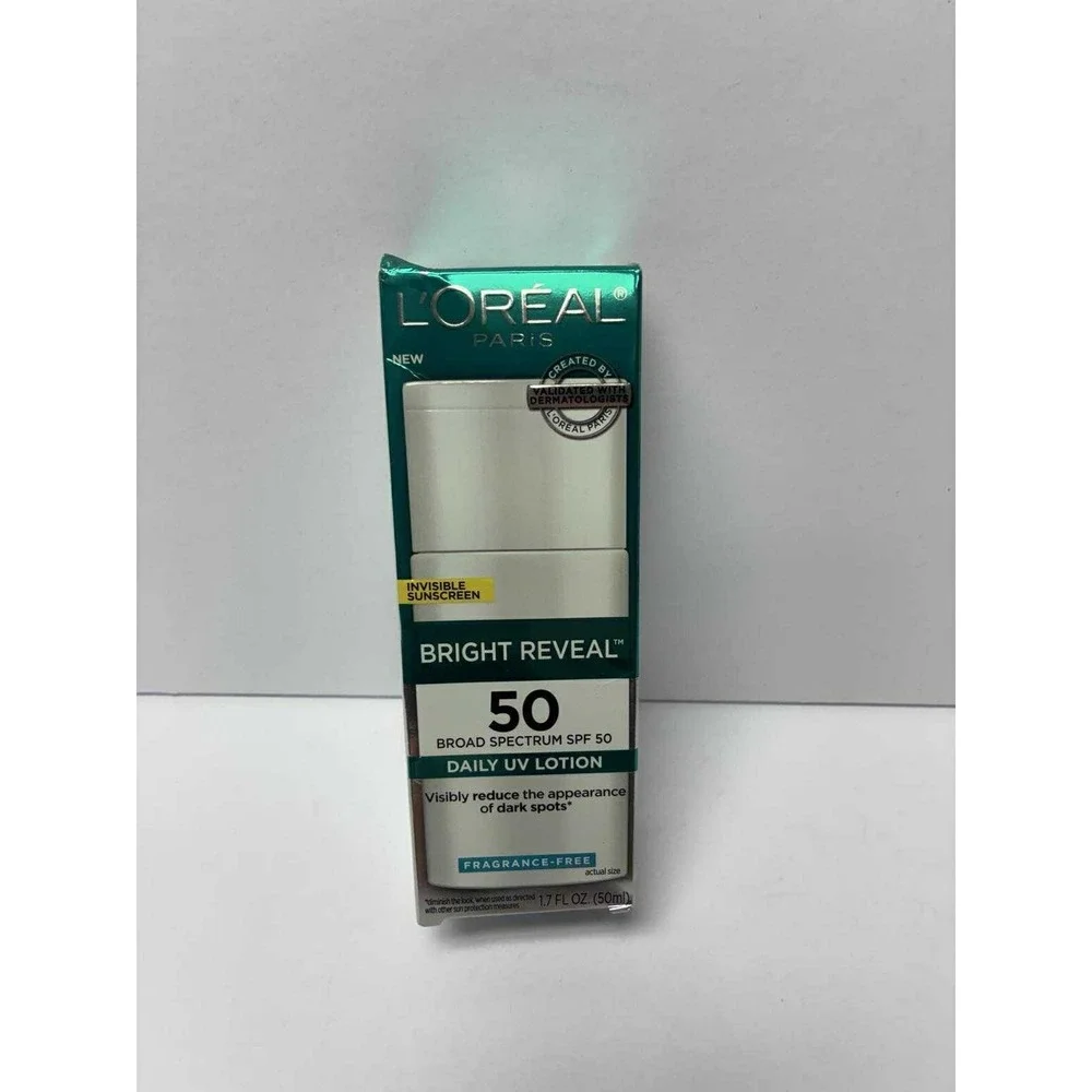 L'ORÉAL BRIGHT REVEAL SPF 50 DAILY UV LOTION 1.7oZ Reduce Dark Spots FREE SHIP